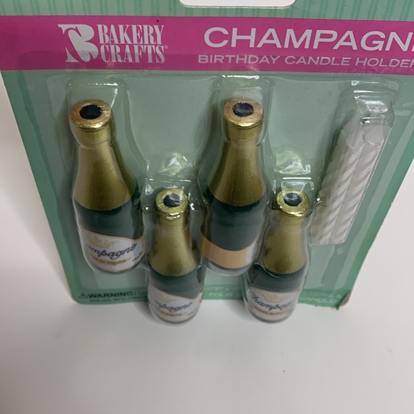 Bakery Crafts | Champaign Birthday Candle Holders | Party Decor Bachelorette NWT - Picture 3 of 5